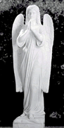 Betender Engel aus Marmor f�r den Friedhof.