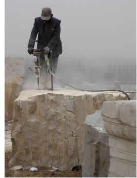 Marmor Rohblock spalten